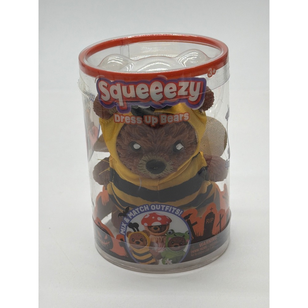 Toymendous Squeeezy Dress Up Bears Bumblebee Squishy Toy New 671487-TG